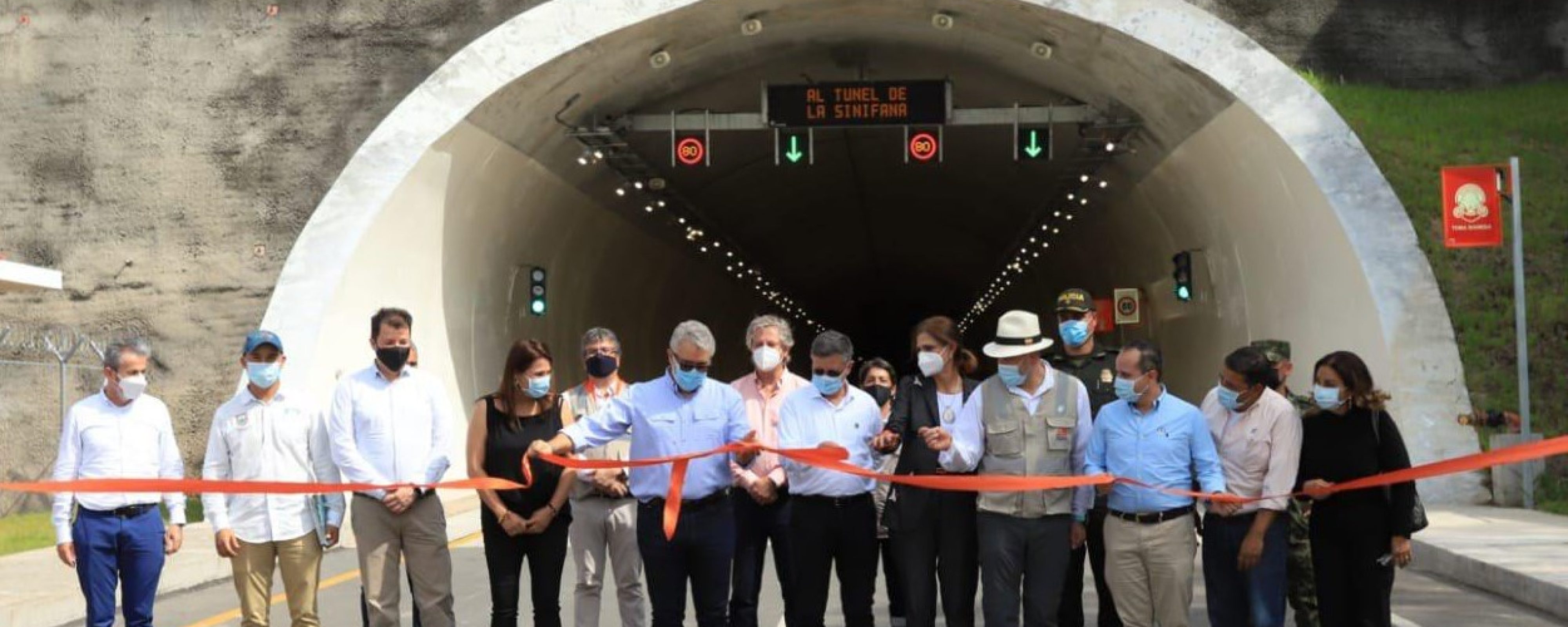 Inauguración de la UF1 del Túnel de Sinifaná en Colombia